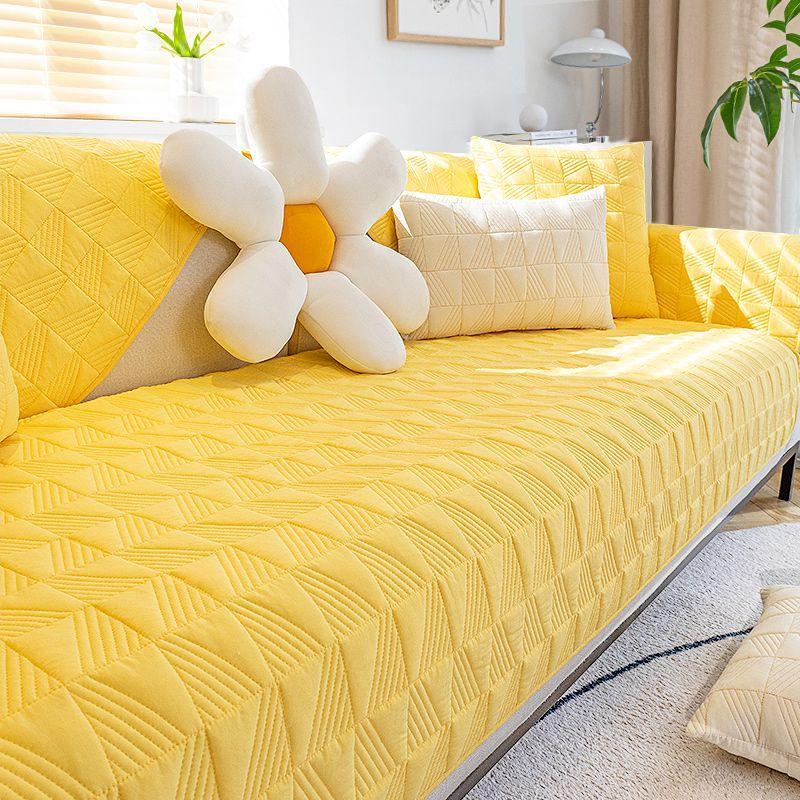 Cream Wind Sofa Cushion, Universal In All Seasons, Seat Cushion, Non-Slip Sofa Cover, Simple And Modern Cotton Fabric Cover Towel