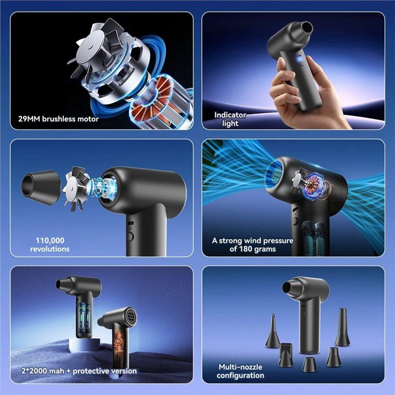 2025 Trend Keyboard Car Cleaning 110000RPM Jet Air Blower Mini Portable Turbo Fan Electric Turbo Blower Air Duster Cleaner