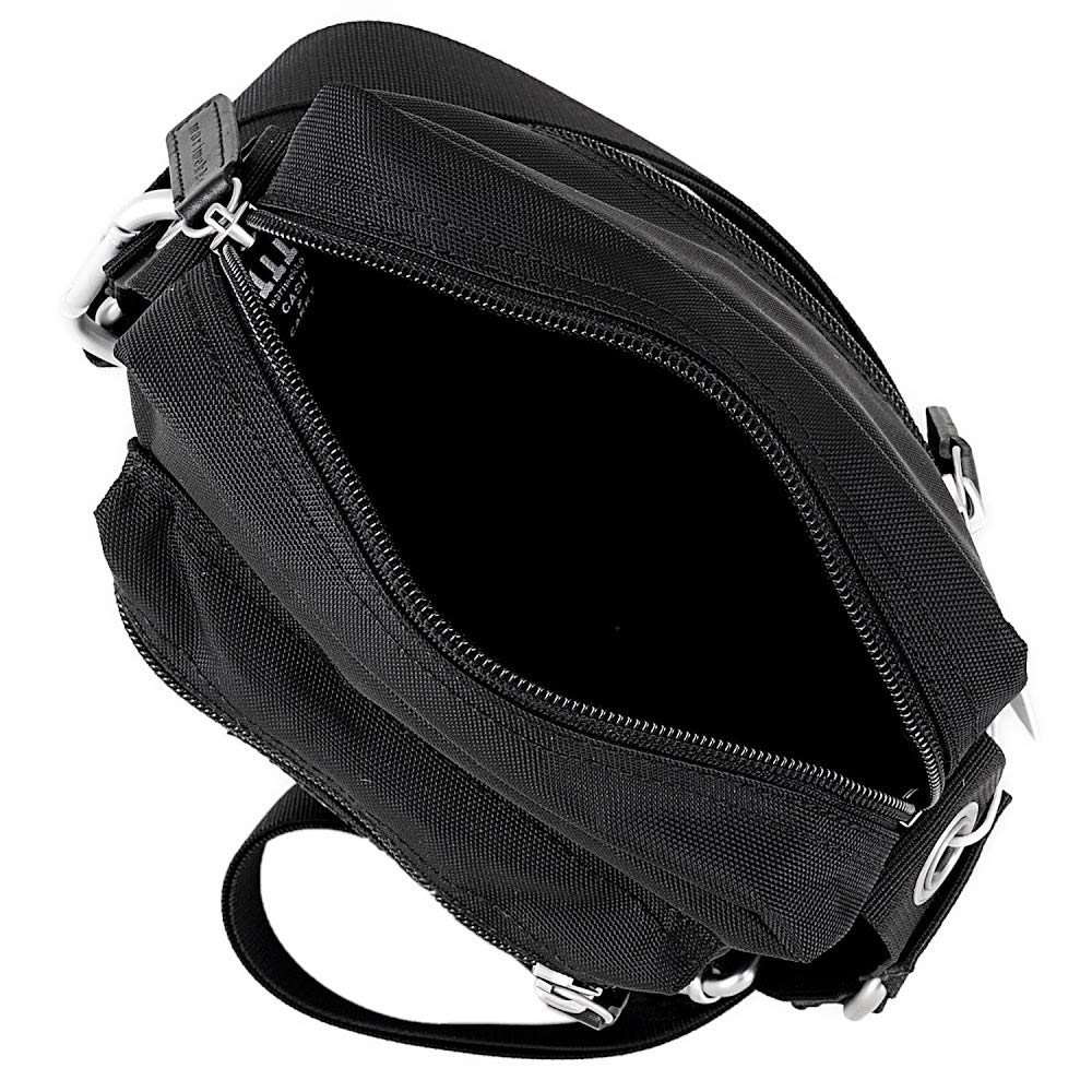 Shoulder Bag 026992 CASH CARRY Polyester Sacoche Pouch Crossbody Shoulder Bag BLACK [Marimekko] & [Used]