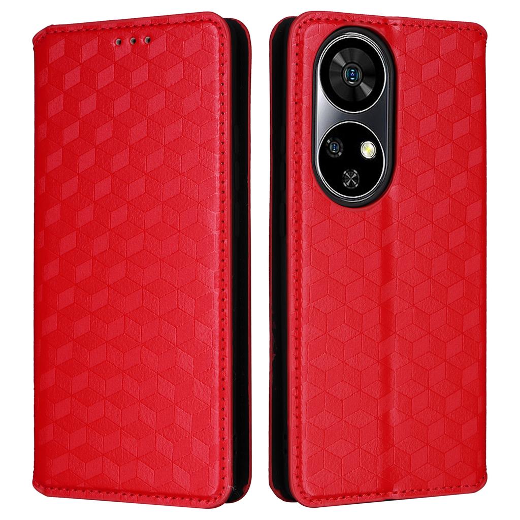 For Ulefone Note 17 Pro Case PU Leather Phone Cover Rhombus Pattern Stand Function