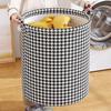Houndstooth Foldable Laundry Hamper - Thickened Storage for Dorms, Toys, and Bathroom.