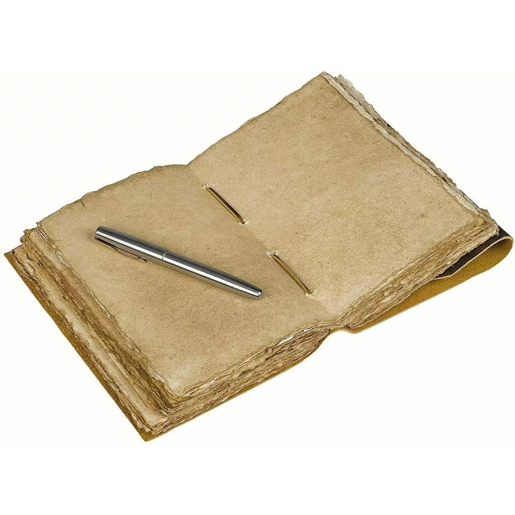 Leather bound Journal Vintage Genuine Leather Journal Handmade Deckle Edge Paper