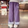 Hello Kitty Kuromi Girls' Corduroy Fleece-Lined Winter Pants