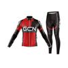 2023 NEW Pro Gcn Team Autumn Cycling Jersey Set Bib Pants Ropa Mountain Bike Jersey 9D Gel Cycling Pants Long Sleeve Suit