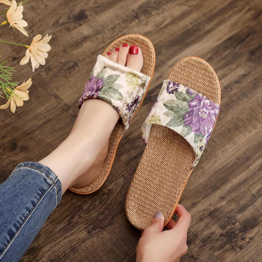 Lightweight Non-slip Indoor Burlap Sandals for Couples
