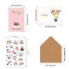 20pcs Happy Birthday Greeting Card With Envelope Birthday Party Invitation Cards Children DIY Handwritten Cards Message Card Set