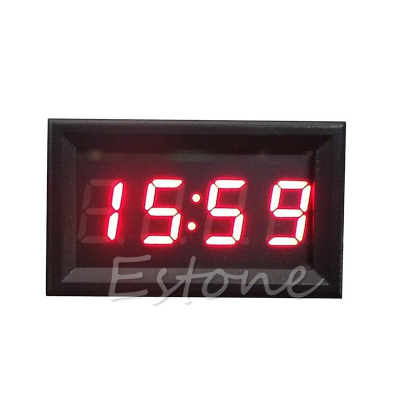 Hot Sale LED Display Digital Clock 12V/24V Dashboard Car Motorcycle Accessory 1PC красный