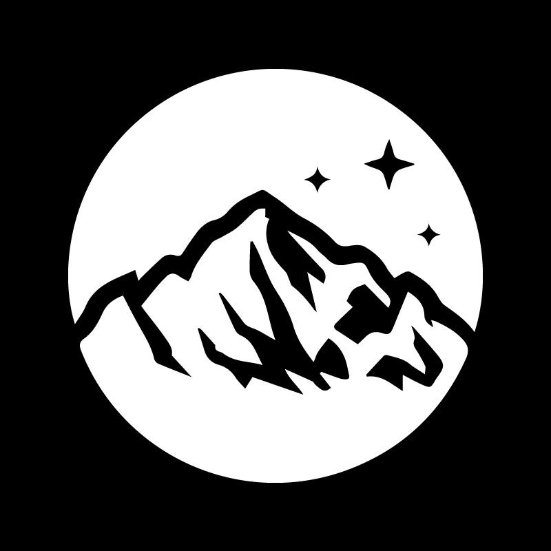 Snow Mountain Stickers,mountain&sky with stars,High quality for cars trucks motorcycles &laptops!