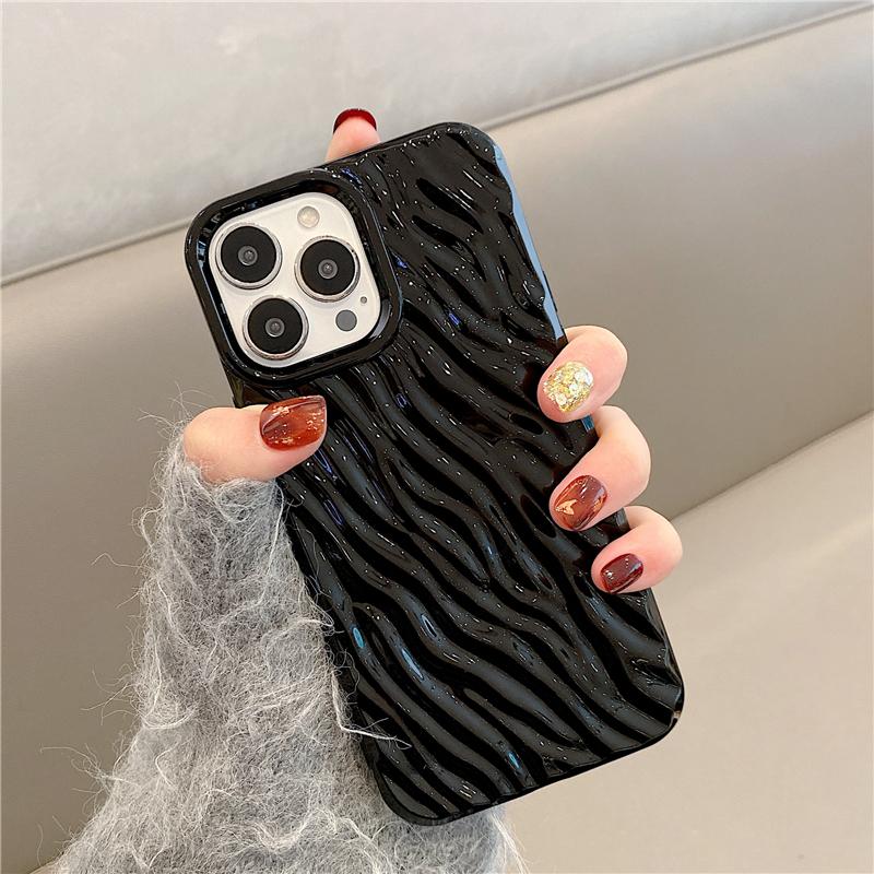Mode einfache Wasser Ripple Telefon Fall für Iphone 13 11 12 14 Pro Max 14 Plus weiche Silikon stoßfest Abdeckung Capa Shell