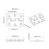 Universal Hinge Set 2 Pcs Silver 58 X 35 X 1 Mm Steel