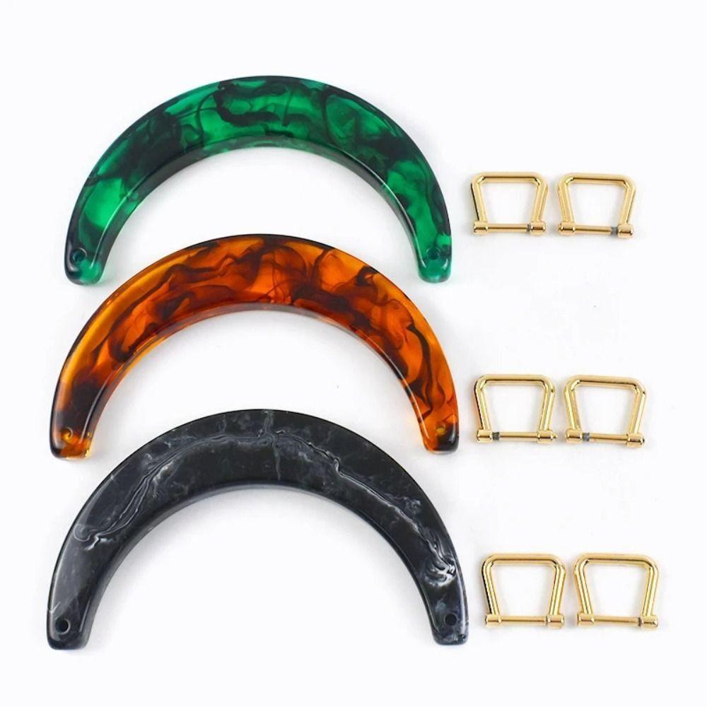 Amber Handbag Handles Resin Tote Grip Fashion Women's Bag Handle  DIY Replacement