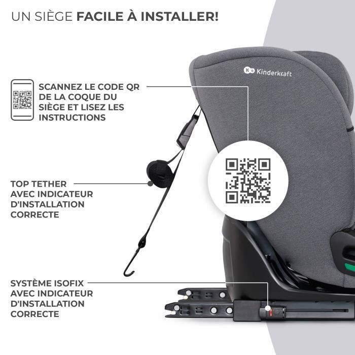 Siège-auto Kinderkraft ONETO3 i-Size 76-150 cm Cool Grey