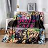 Anime JoJo Bizarre Adventure Flannel Blankets Print Child Adult Throws Blanket Sofa Travel Teen Student Blanket