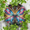 Vintage Butterfly Mandala Metal Wall Art Rustic Home Decor Gift