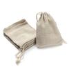 10Pcs Natural Linen Burlap Bags Jute Gift Bag Drawstring Gift Bags Ornament Pouch Cosmetic Washing Storage Candy Party Bag