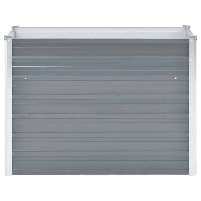 VidaXL Lit Surélevé Acier Galvanisé 100x40x77 cm Gris Jardinière Pot de Fleurs 44852