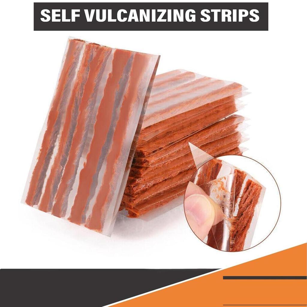 8v1 Sada na opravu bezdušových pneumatik pro auto, kolo, skútr a SUV - Univerzální nouzová sada na opravu defektu (s úložným vakem).