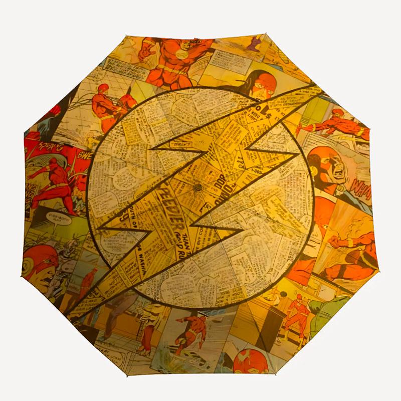 

1pc Superhero Comics Automatic Folding Umbrella - Compact 8-Rib Design,Festive Gift for Friends & Family, Compact Umbrella 21086