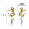 Bohemian Two Tone Cross Fireworks Necklace Ear Clips Jewelry