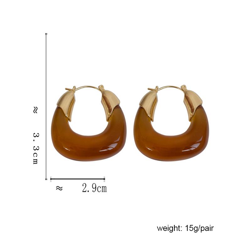 Japan Korea Transparente Kristall Acryl Kreis Creolen für Damen Klare Harz Huggie Piercing Ohrverschluss Party Schmuck Geschenk