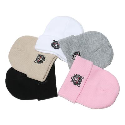 Tiger Head Wool Knitted Hat Student Outdoor Men's and Women's Winter Thermal Hat Pullover Hat Men