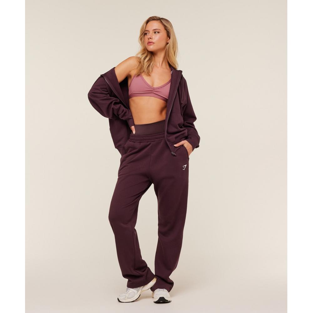 Gymshark Training Fleece Straight Leg Jogger Gs Cherry Purple B3c1r Pcds