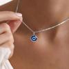 Lucky Blue Eye Evil Eye Pendant Necklace Stainless Steel Glass Charms Necklaces Jewelry For Women Jewelry Accessories Gifts