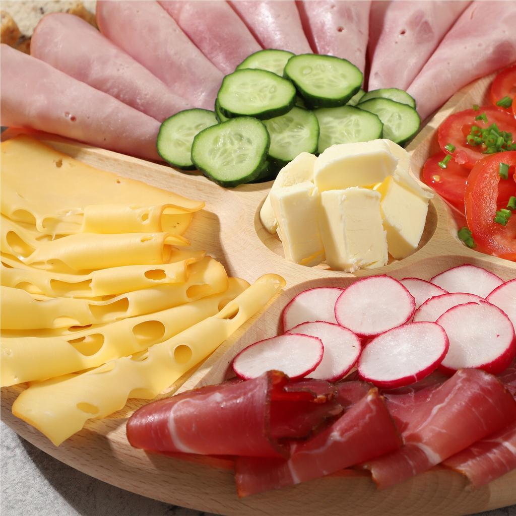 KADAX Drehbrett zum Servieren von Snacks 4-Fach