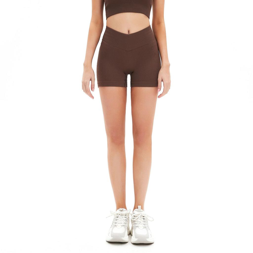 Yoga Shorts, Fitness Pants, Women'S V-Shaped Waist, Threaded Elastic Running Shorts, Jump Rope Shorts, Women'S Shorts