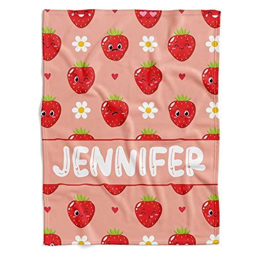 Strawberry Blanket Soft And Comfortable Flannel Plush Portable Sofa Nap Blanket