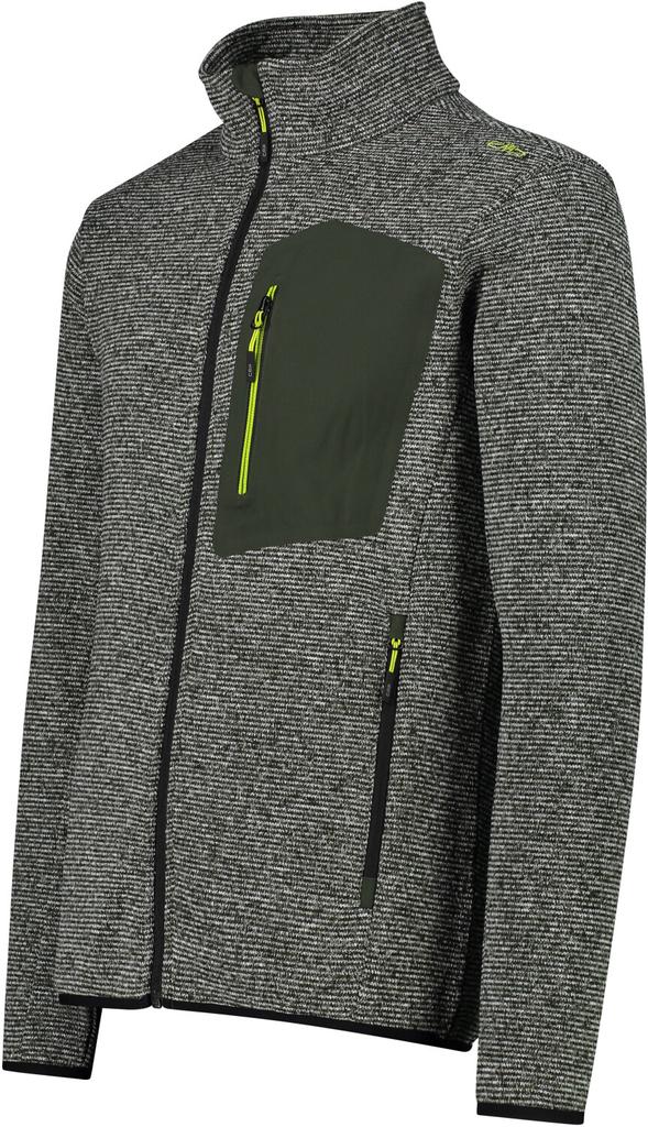 CMP Man Fleece Jacket (32H2147) Мужская трикотажная куртка kaki/nero/acido