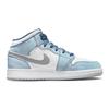 Air Jordan 1 Mid SE GS French Blue Kids Sneakers White Light-Steel-Grey Fire-Red DR6235-401