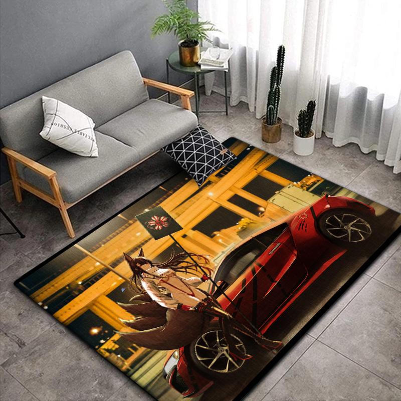 Anime Car Beauty Carpet for Living Room,Soft Flannel Rug for Bedroom ,Anti-Slip  BATHROOM Mat, Baby Play mat,Boys' Room Decor