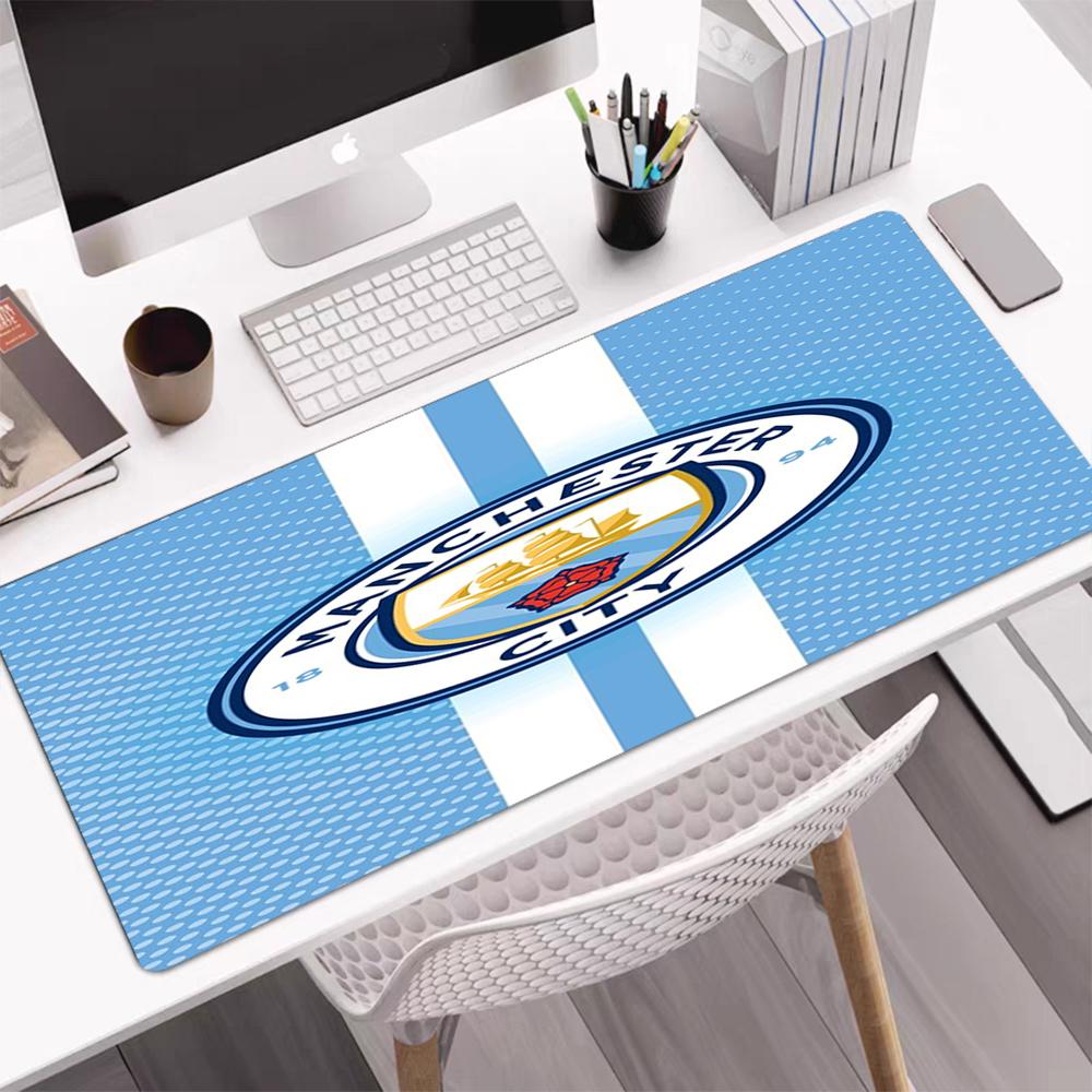Manchester City Thema Mauspads, Rutschfeste Gummiunterseite, Multifunktionales Büro- & Heimdekor, Perfekt für die Personalisierung des Arbeitsplatzes.