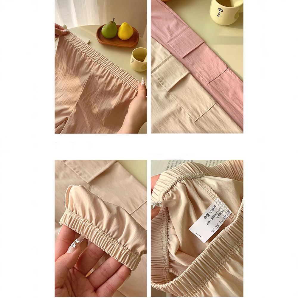 Spring & Autumn Kids' Mosquito-Proof Cargo Pants – Girls' Solid Color Casual Wear