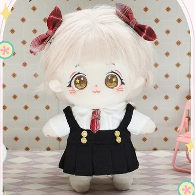 Mochadoll 20cm Cotton Doll Clothes School Uniform 4 Piece Set, White & Black