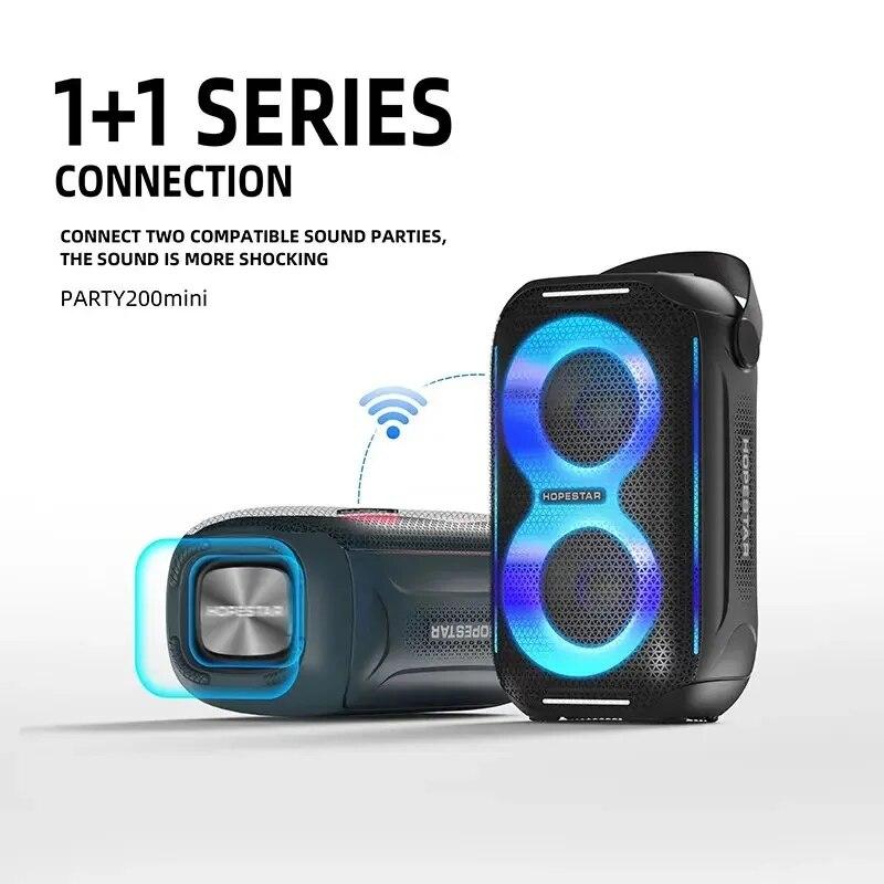 

Портативная колонка, беспроводной Bluetooth-динамик, уличный RGB-свет, водонепроницаемый сабвуфер, тяжелый бас, домашний кинотеатр, музыка, TWS Bombox, аккумулятор 3000 мАч