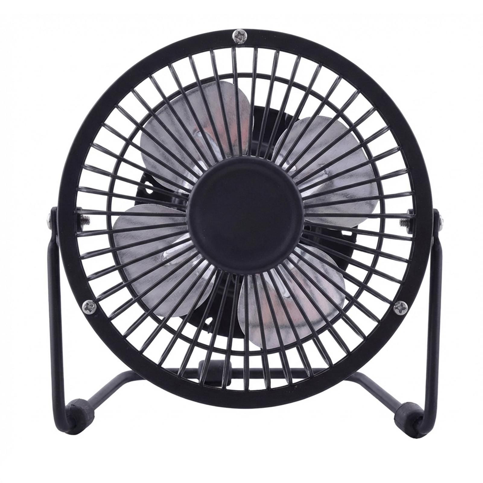 

4 Inch Mini Metal Fan USB Powered Desk Fan for Office Summer Cooling