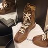 New boxing boots women's front lace-up fashionable and comfortable medium boots British style design sense niche Martin boots tide