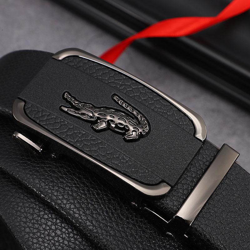 Men's Trendy Automatic Buckle Leather Belt - Versatile, Casual, and Simple Design