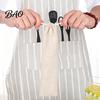 Compact Flatware Organizer for Camping Drawstring Cutlery Bag, Portable Reusable Utensil Pouch, Washable Holder Students Storage Chopsticks Spoons And