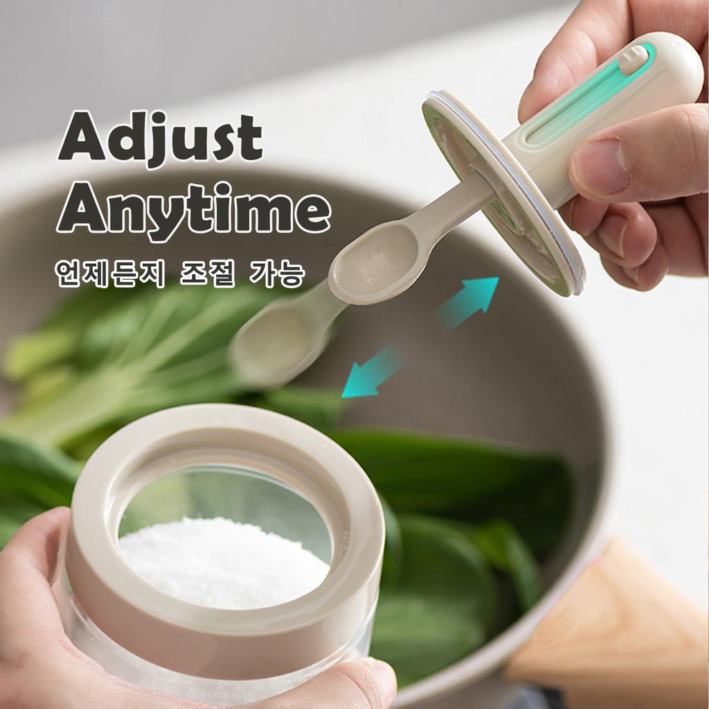 WMMO Telescopic Seasoning Bottle For Kitchen2 in 1 Seasoning Box with SpoonSalt and Spices Storage Bottle With Lid Damp-proof for Home
