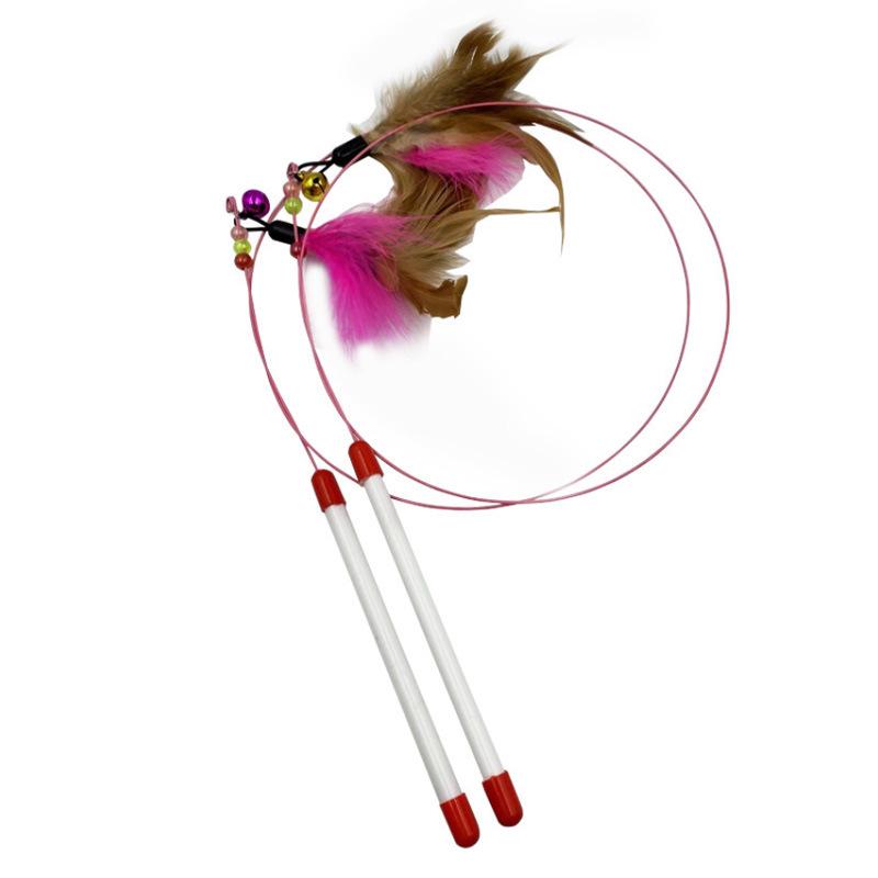 Feather & Bell Cat Teaser Toy Stick Approx. 22g