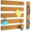 2/4/8pcs Long Cork Strips Self-Adhesive Cork Felt Announcement Strips for Bulletin Board Message Board Home School Office Decor