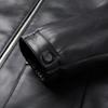 Leather Jacket Men's Lapel Motorcycle Leather Jacket Winter Sheepskin Casual Middle-aged Large Pocket Coat