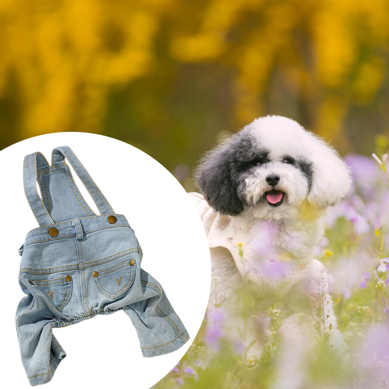 

Джинсовый комбинезон для собак, одежда для вечеринок, летние джинсы для домашних животных, штаны, ковбойский костюм для M