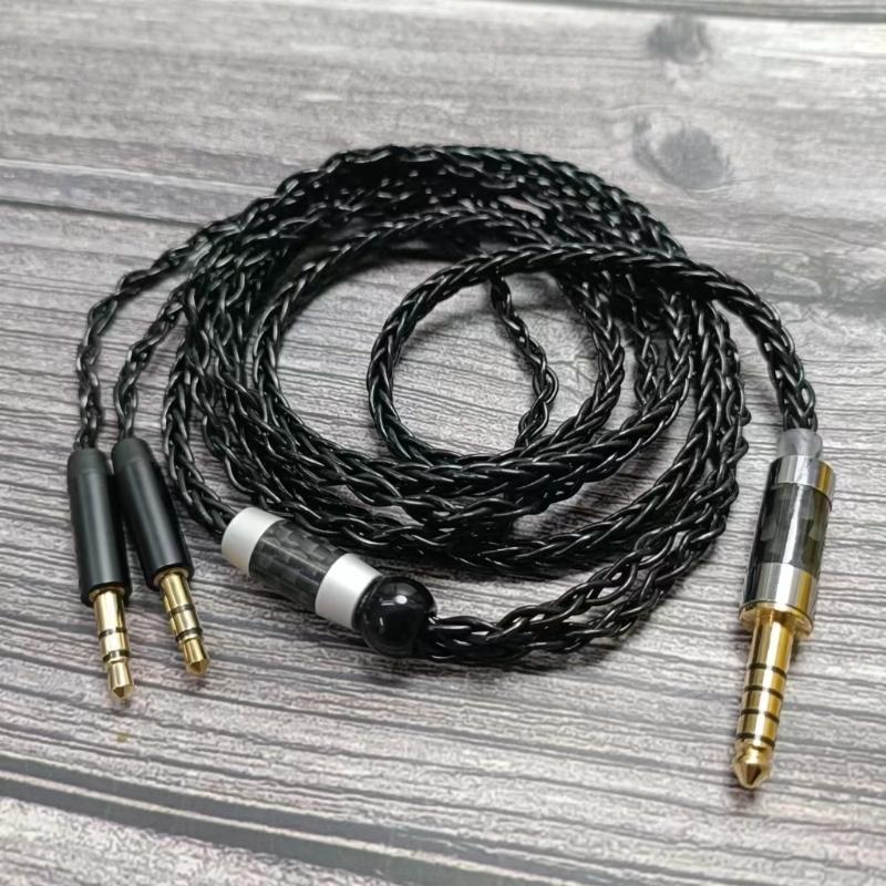 Silver Plated 3.5mm To 3.5mm Male Headphones Cable for D7100 Headphones Lightweight and Durable Earphone Cord 59.1inch