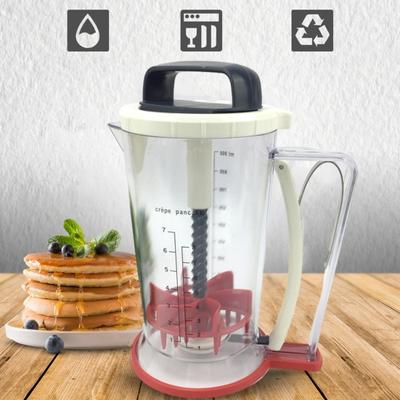 Dispenser per pastella da 900 ml con etichetta di misurazione Dispenser per pastella per pancake Cupcake Waffle Muffin Mix Separatore per pastella per crepe e torte
