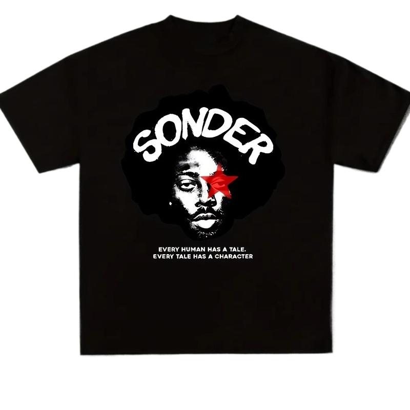 

2026 SpringSummer New Mens and Womens TSONDER Patterned Bold Textured Each Man Has A Role Esign TShirt M