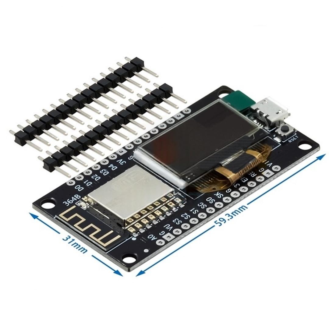 

NodeMCU ESP8266 Development Board With 0.96 Inch OLED Display CH340G ESP-12F WiFi Module TYPE-C USB For Arduino/Micropython